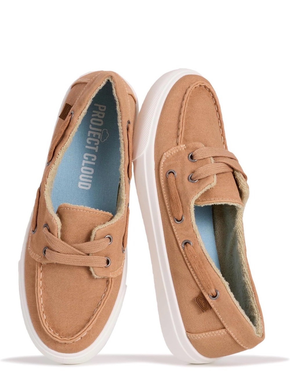 Project Cloud Women's Tan Slip-On Boat Loafers